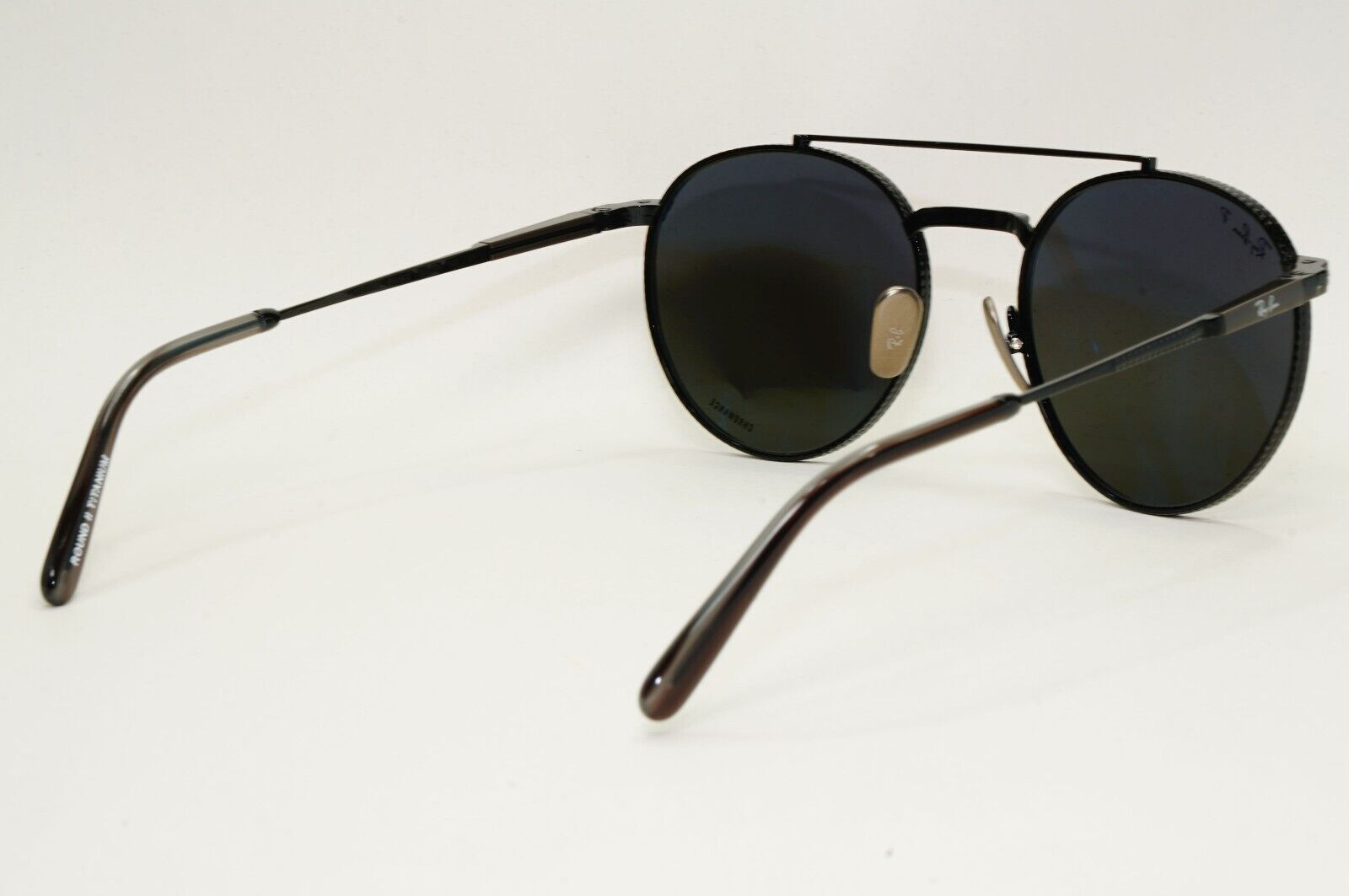 Ray-Ban Sunglasses Round II Titanium Polarised Black RB 8237 3141/K8 53mm