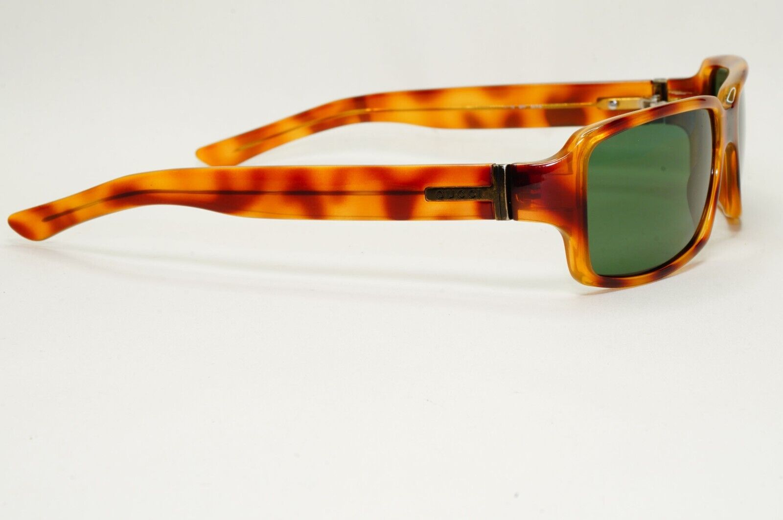 Gucci Sunglasses 1997 Vintage Brown Green Rectangle Small GG 1451/S 8PP 041124