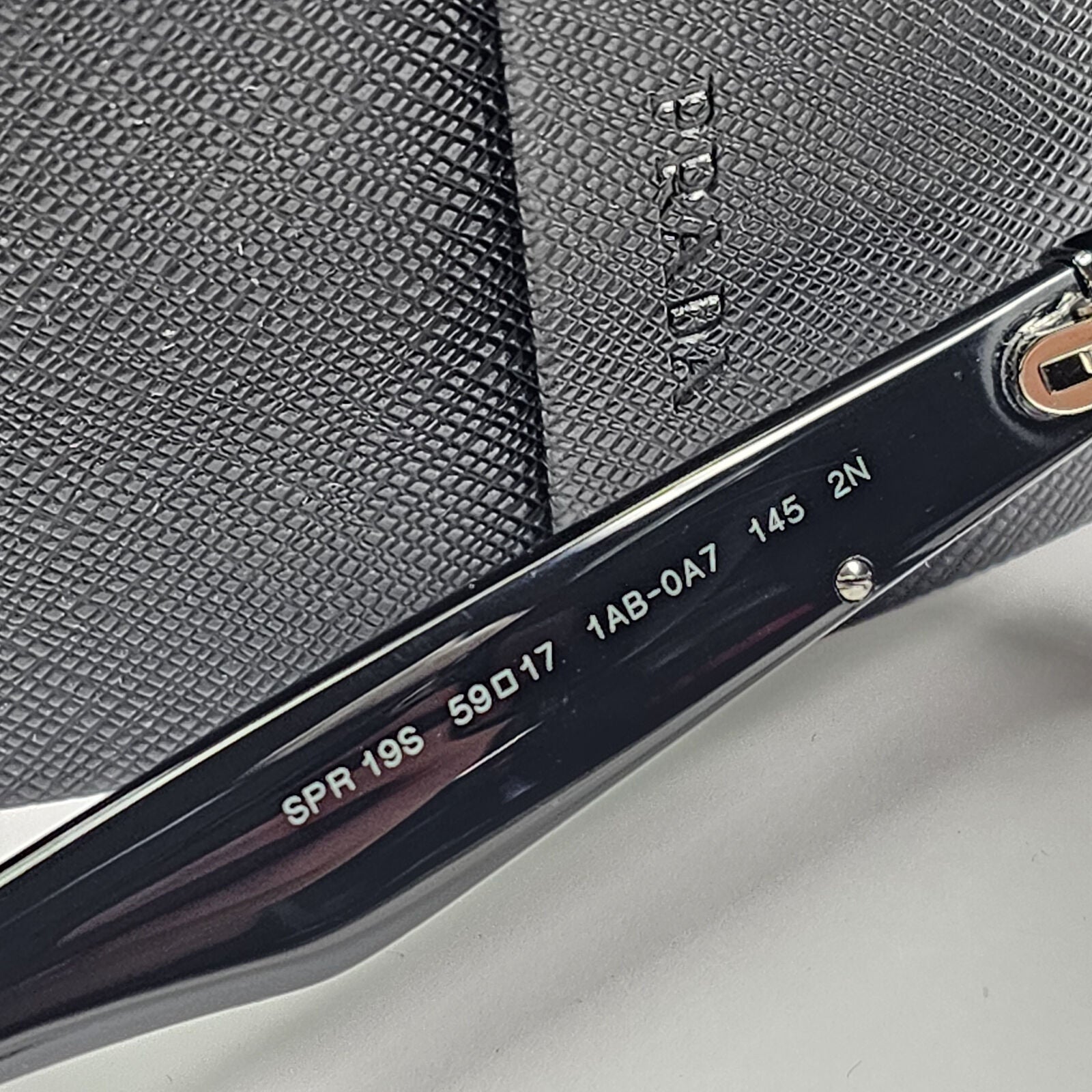 Prada Sunglasses Black Grey Gradient Square Glossy PR19SS SPR 19S 1AB-0A7 59mm