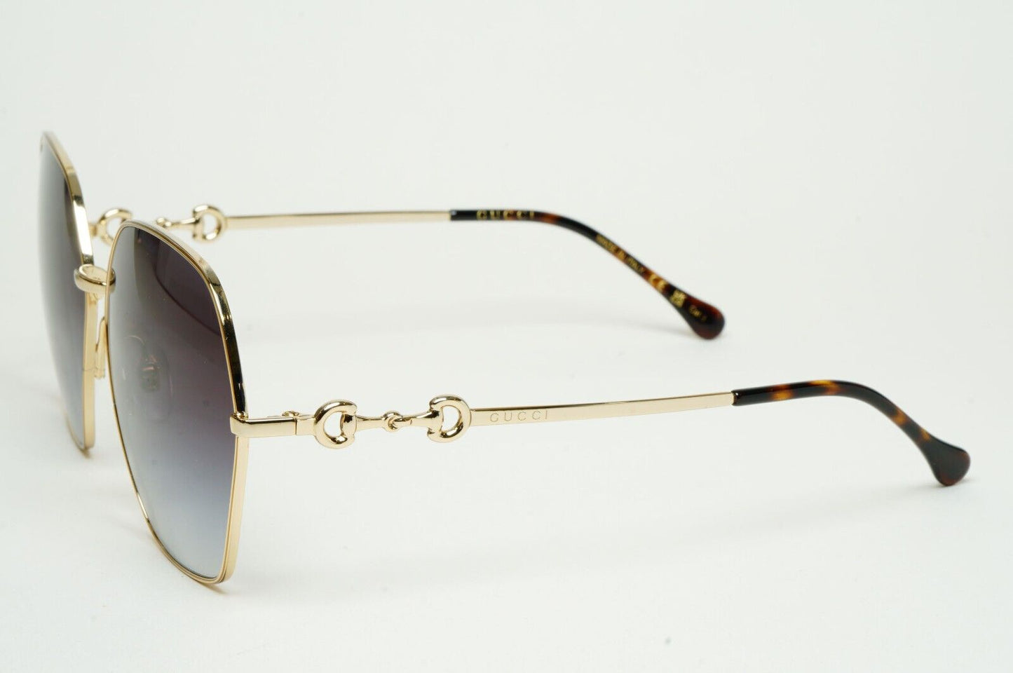 Gucci Sunglasses 2023 Hexagon Oversized Gold Grey Gradient GG1335S 001 170125