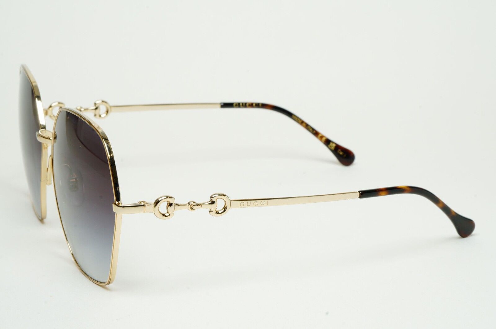 Gucci Sunglasses 2023 Hexagon Oversized Gold Grey Gradient GG1335S 001 170125