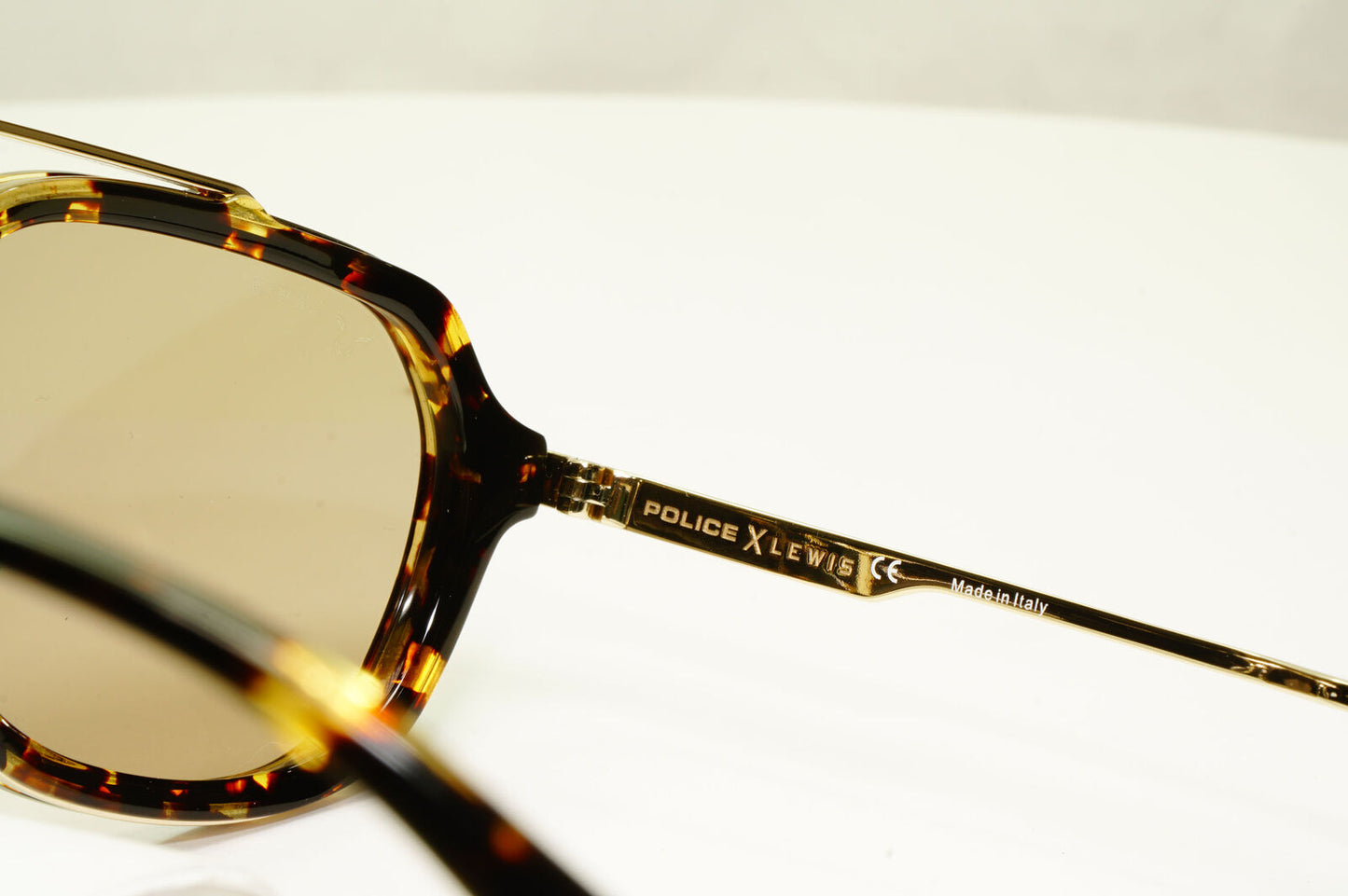 Police Lewis Hamilton F1 Sunglasses Brown Gold Marble 54mm 05 SPL A26 COL 594G