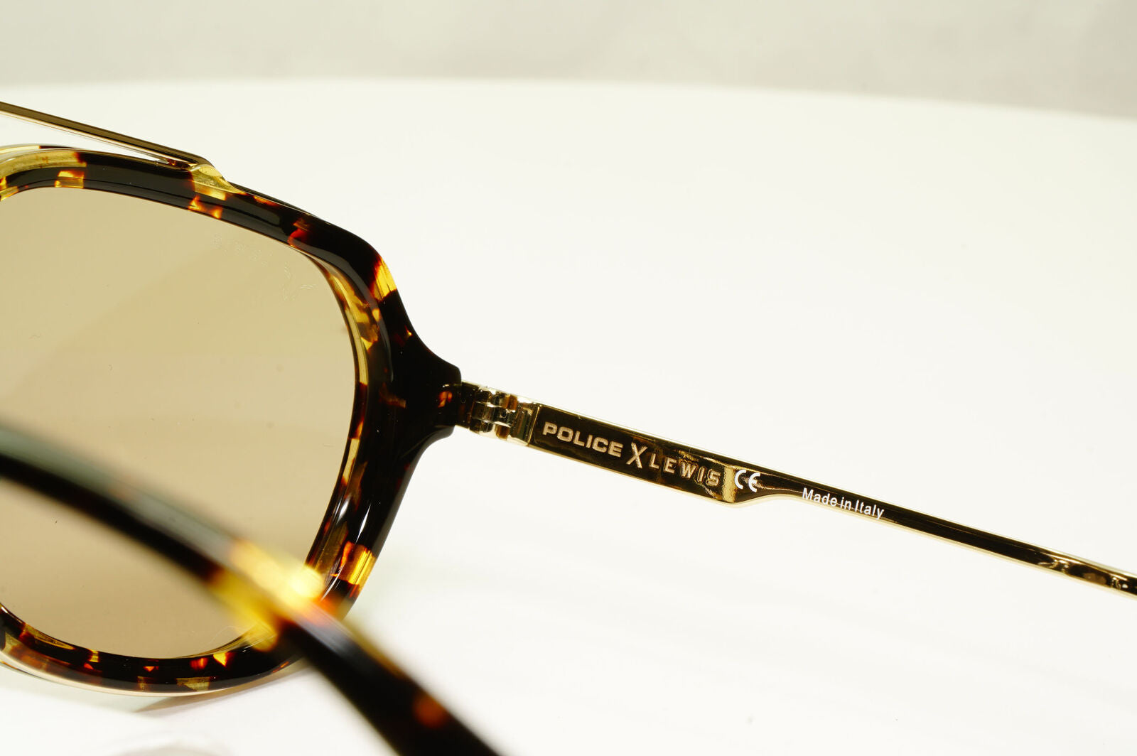 Police Lewis Hamilton F1 Sunglasses Brown Gold Marble 54mm 05 SPL A26 COL 594G
