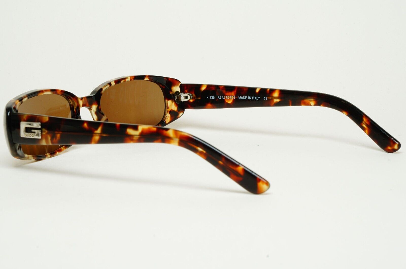 Gucci Sunglasses 1998 Vintage Brown Rectangle Small GG 2452/S 4TM 51mm 310125
