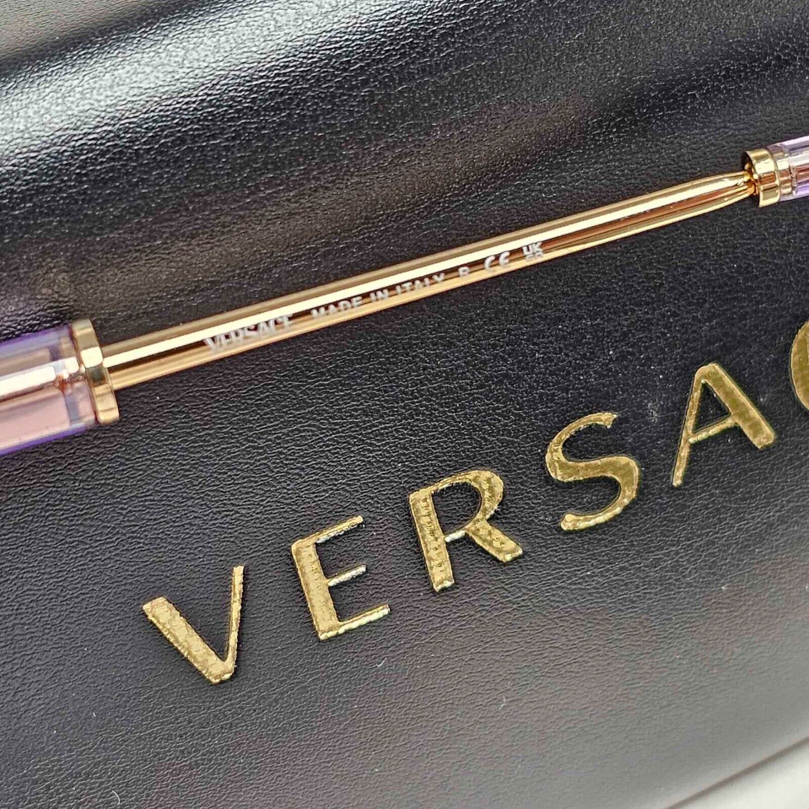 Versace Sunglasses Oversized Pilot Gold Violet Medusa MOD VE 2260 1002/1A 60mm