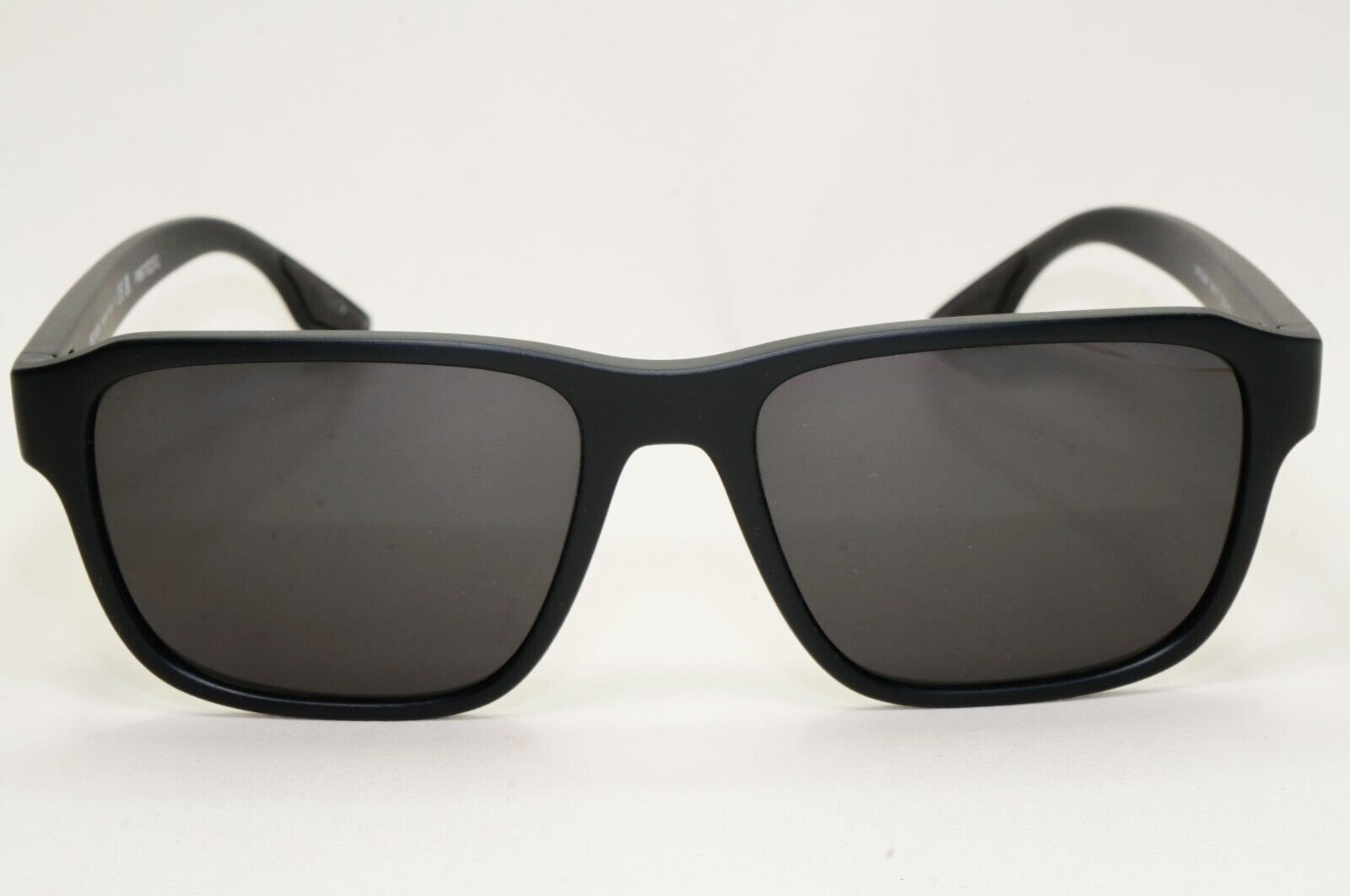 Prada Sunglasses Black Matte Rubber Square Red PS04NV VPS 04N DG0-1O1 54mm