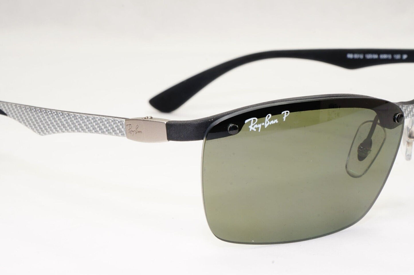 Ray-Ban Sunglasses Carbon Fibre 2013 Polarized Silver Green RB 8312 125/9A