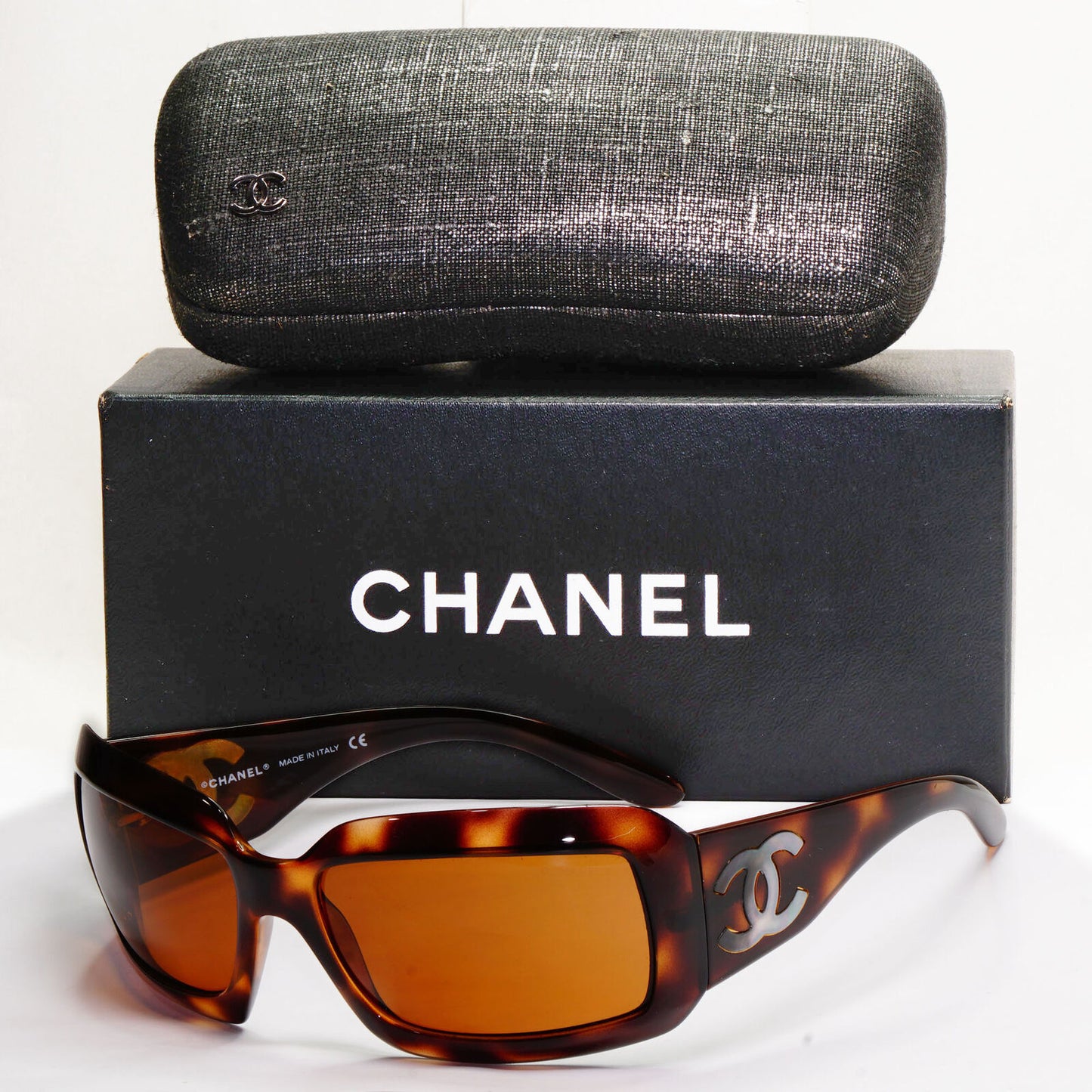 Chanel Sunglasses Mother of Pearl Vintage 2006 Brown 5076-H c.502/73 120124