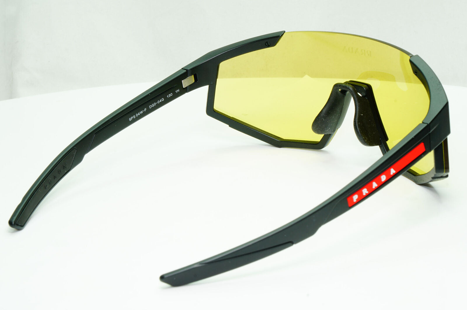 Prada Yellow Black Sunglasses Shield Visor Large PS04WSF SPS 04W-F DG0-04Q