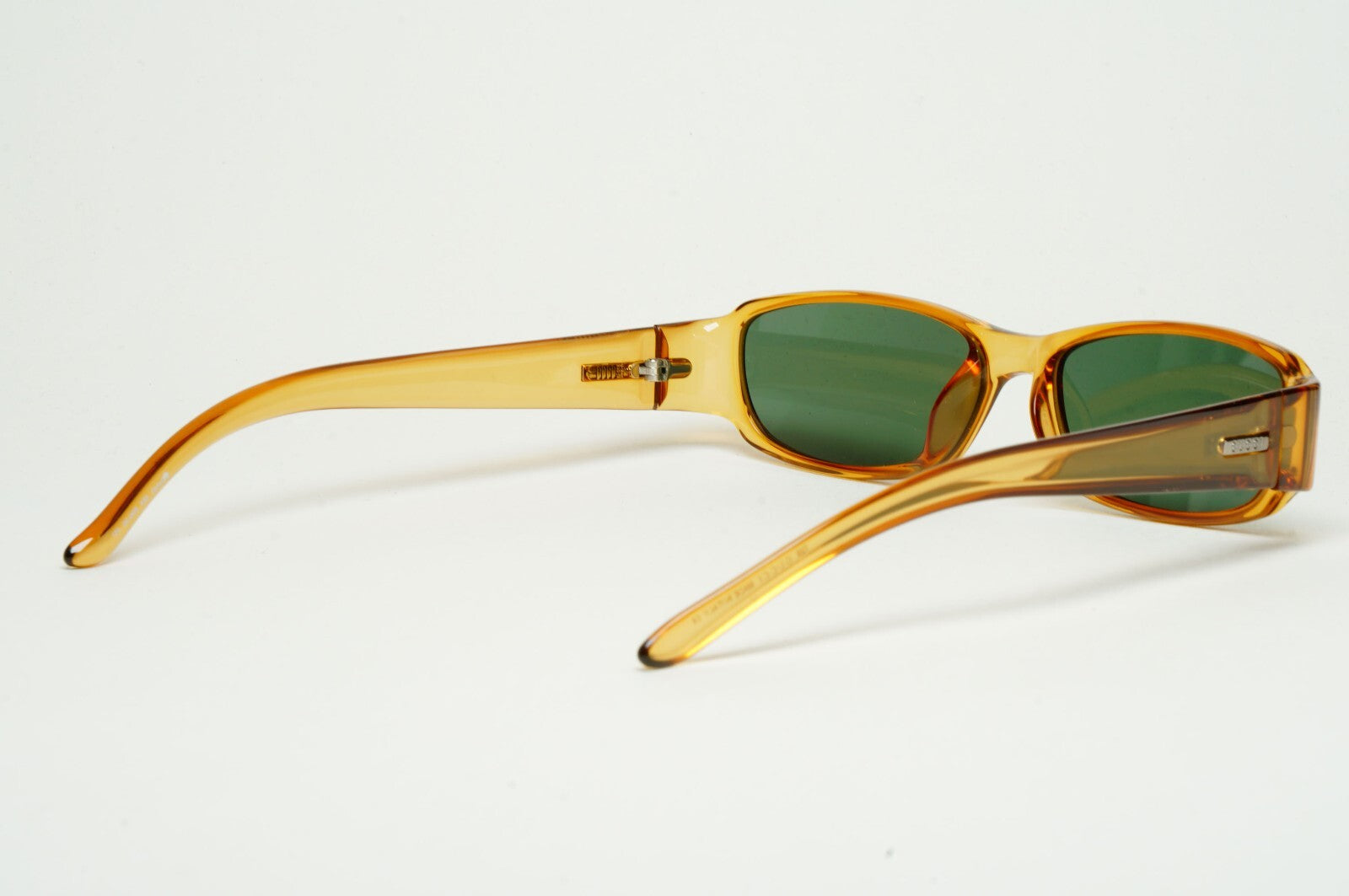 Gucci Sunglasses 2002 Vintage Honey Transparent Green Rectangle GG 2499 K98 52mm
