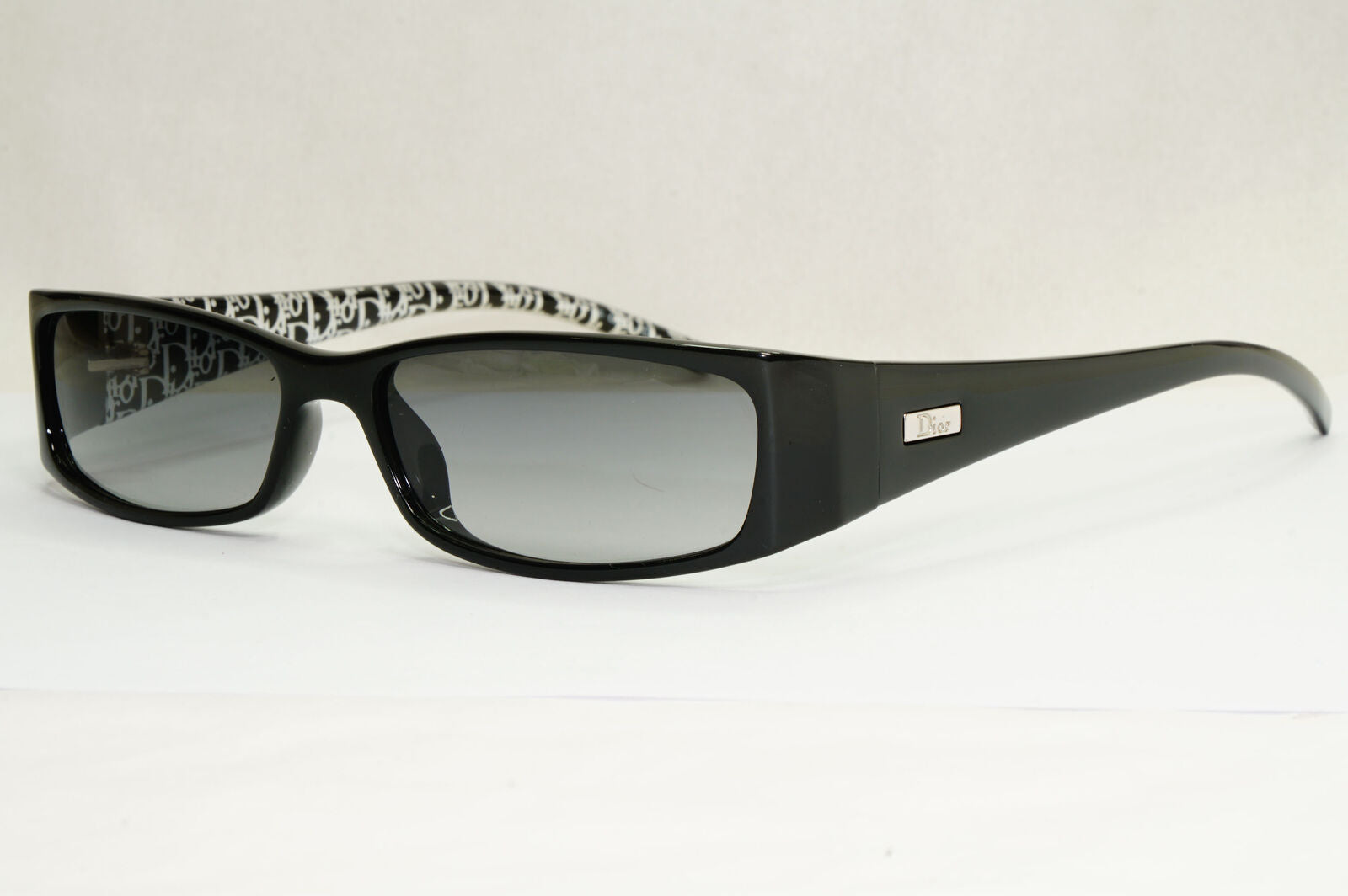 Dior Sunglasses 2004 Vintage Rectangle Black Grey Slim Small Thursday 5K3 180224