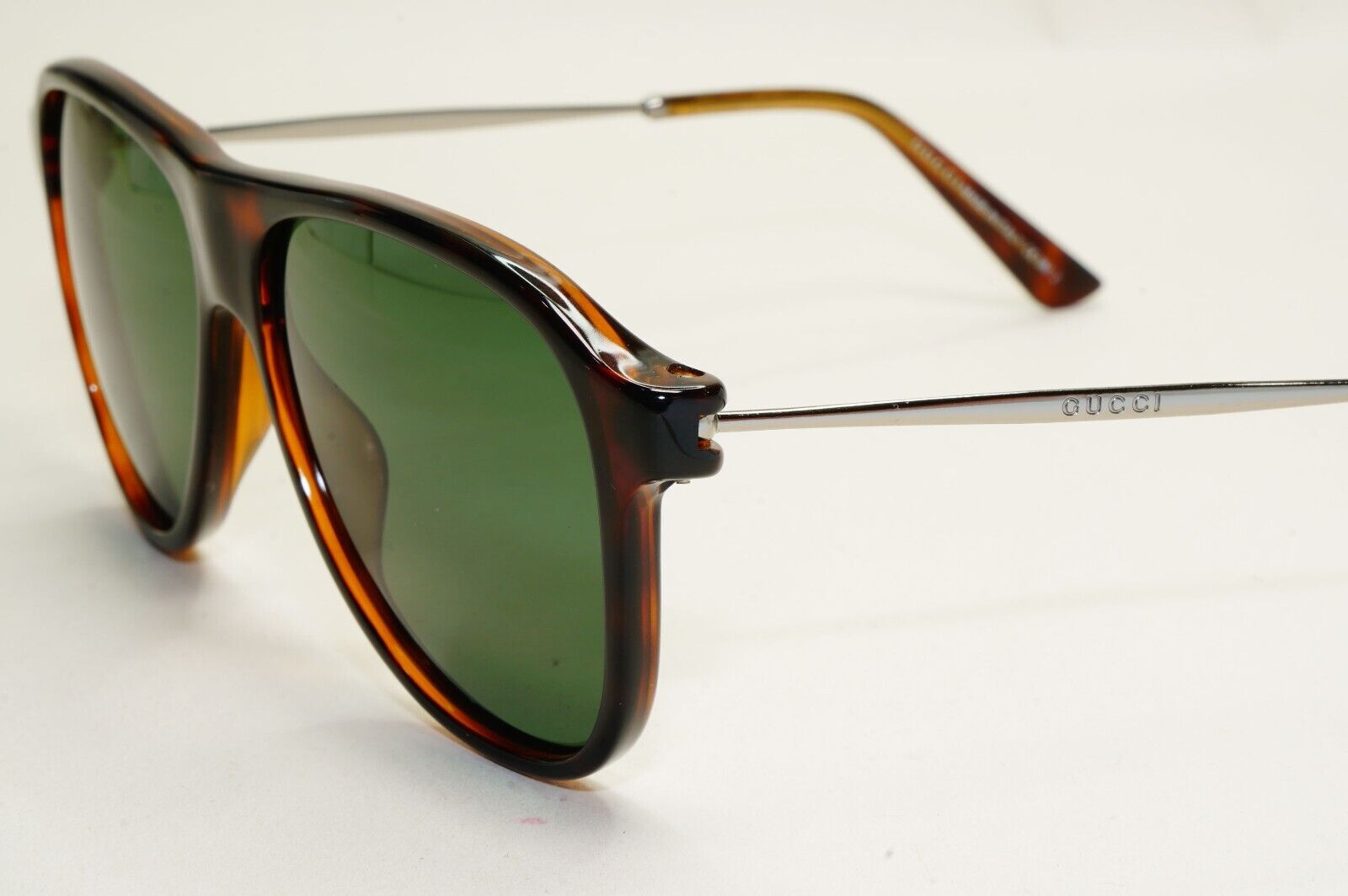 Gucci Sunglasses 2012 Vintage Brown Tortoise Green Square GG 1058/S 3MA5L 081124