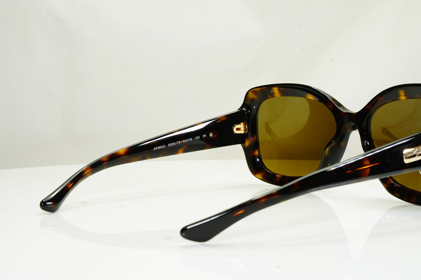 Authentic GIORGIO ARMANI Sunglasses Brown Vintage GOLD AR 8002 5026/73 27020
