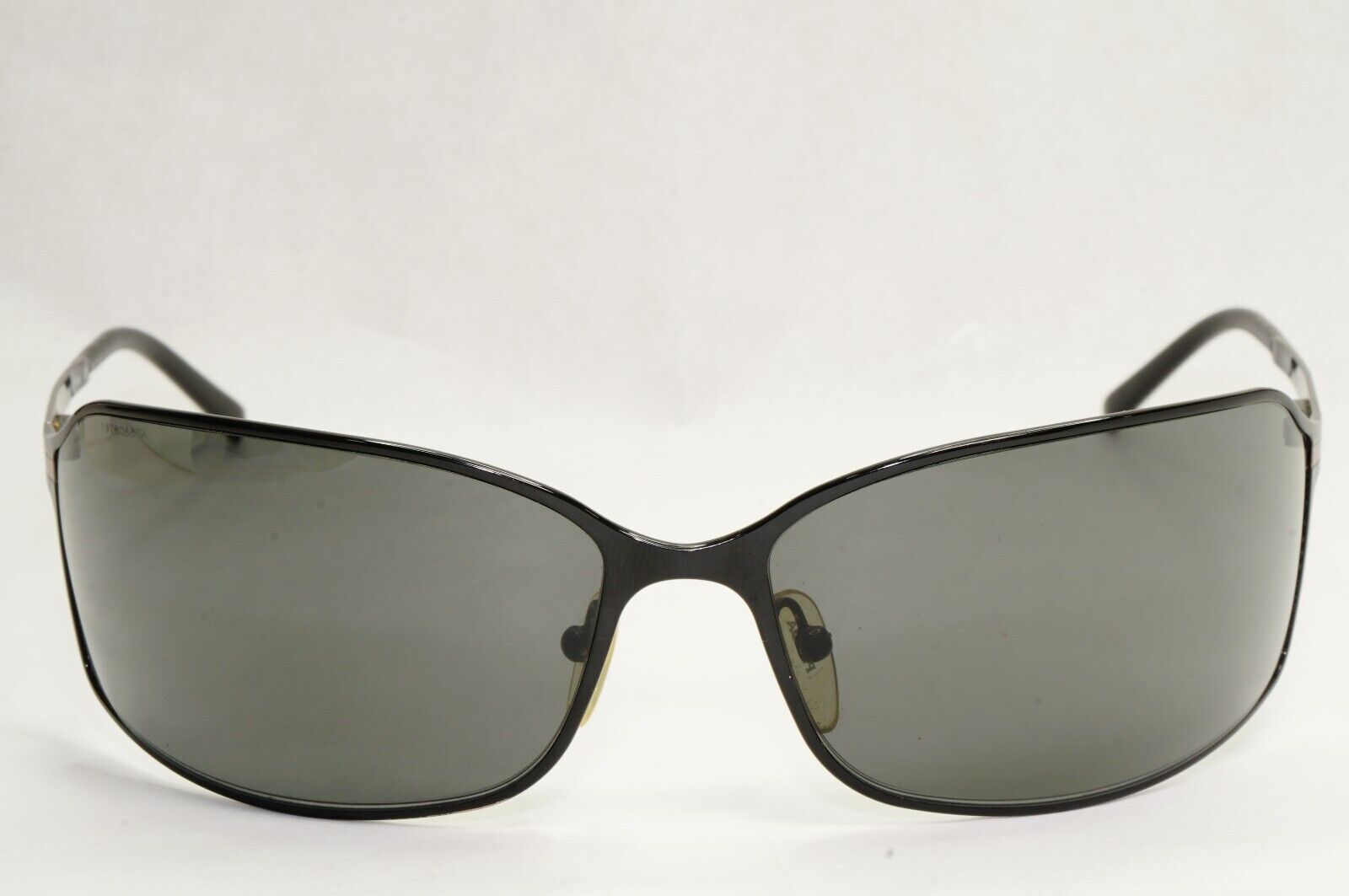 Prada Sunglasses 2006 Vintage Black Grey Wrap Metal PR58GS SPR 58G 1BO1A1 270324