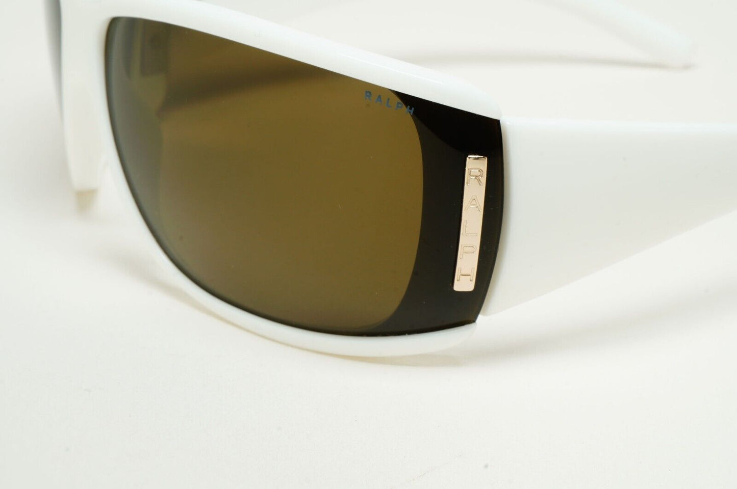 Ralph Lauren Sunglasses 2006 Vintage White Brown Wrap Unisex 7593/S 0VK6 211124