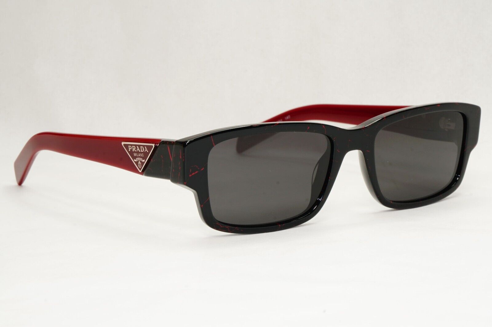 Prada Sunglasses Triangle Symbole Red Black Marble PR07ZV VPR 07Z 11F-1O1 55mm