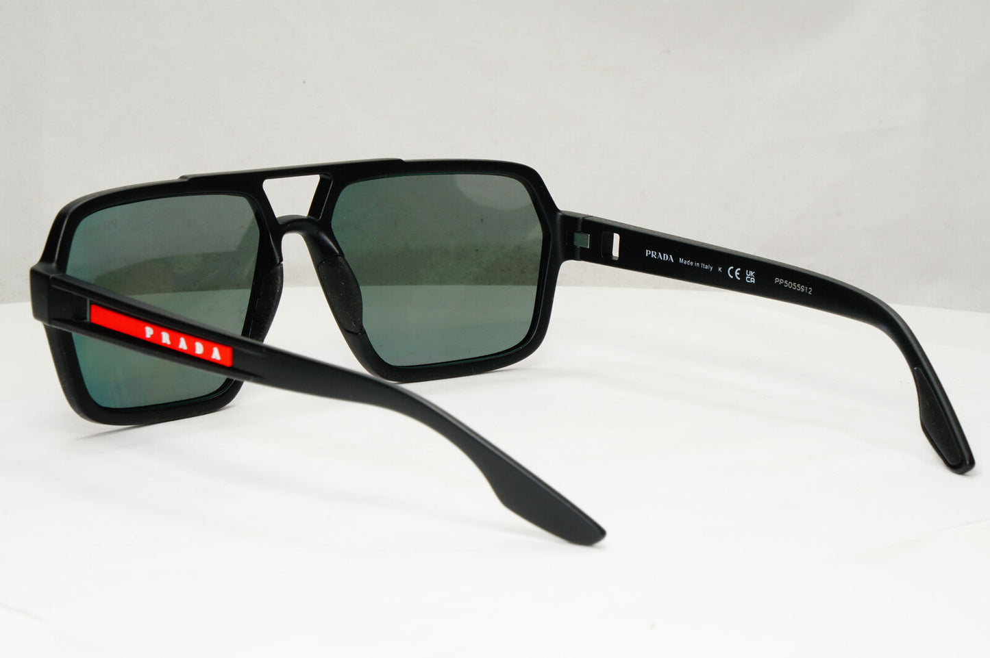Prada Sunglasses Black Grey Mirror Blue Red Square Pilot PS01XS SPS 01X DG0-08F