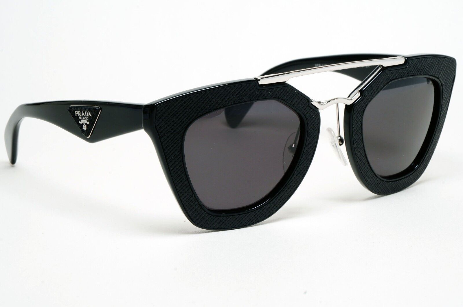Prada Black Cinema Saffiano Leather Sunglasses PR14SS SPR 14S 1AB-0A7 151124