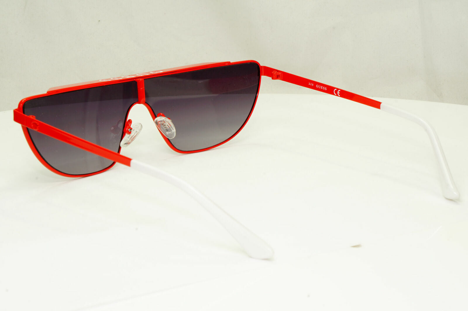 Guess Sunglasses Punk Visor Mens Womens Shield Red Black  GU 7677 66B Blogger