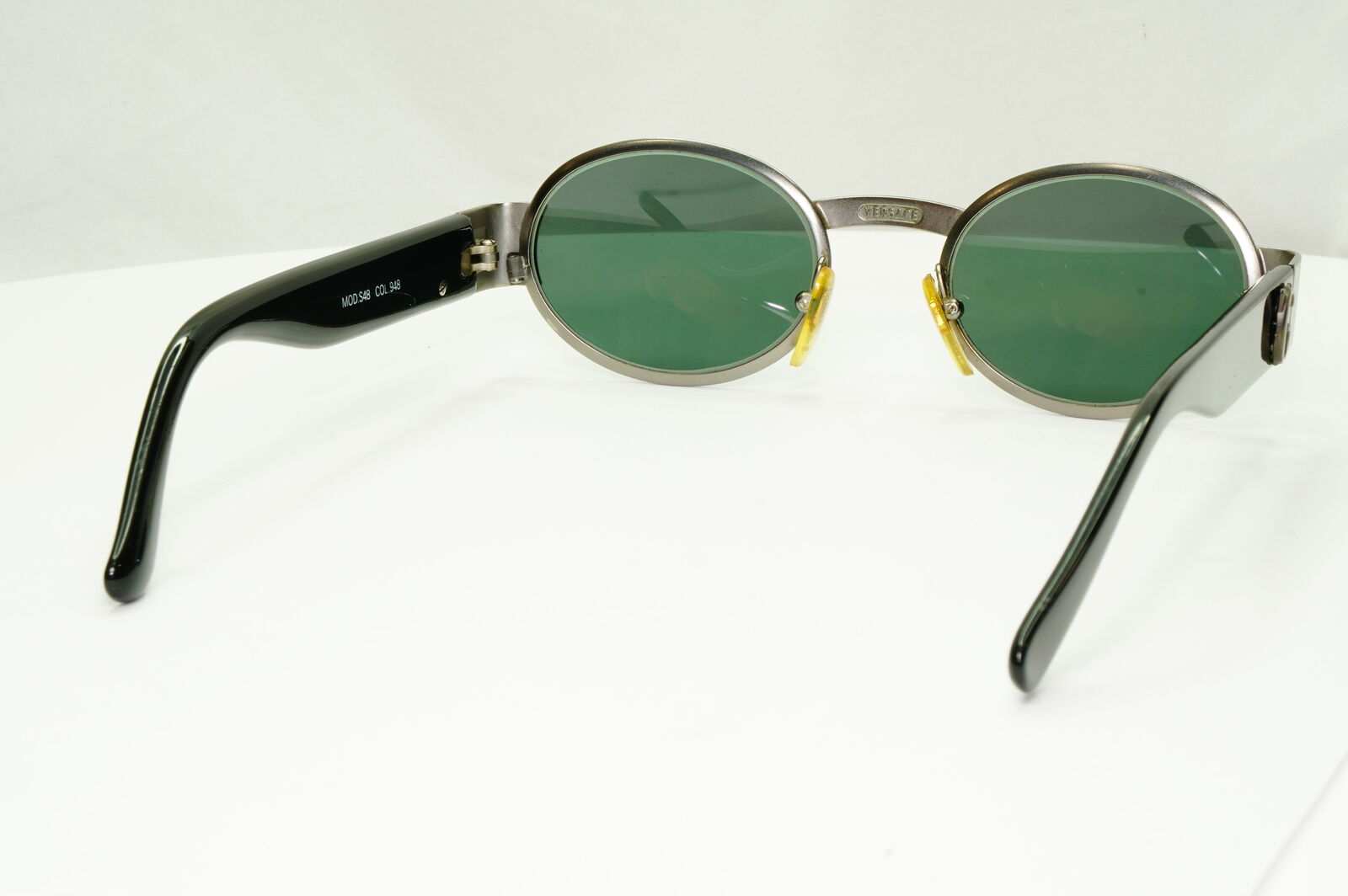 Gianni Versace 1996 Sunglasses Oval Green Black Silver GV MOD S48 COL 948 050822