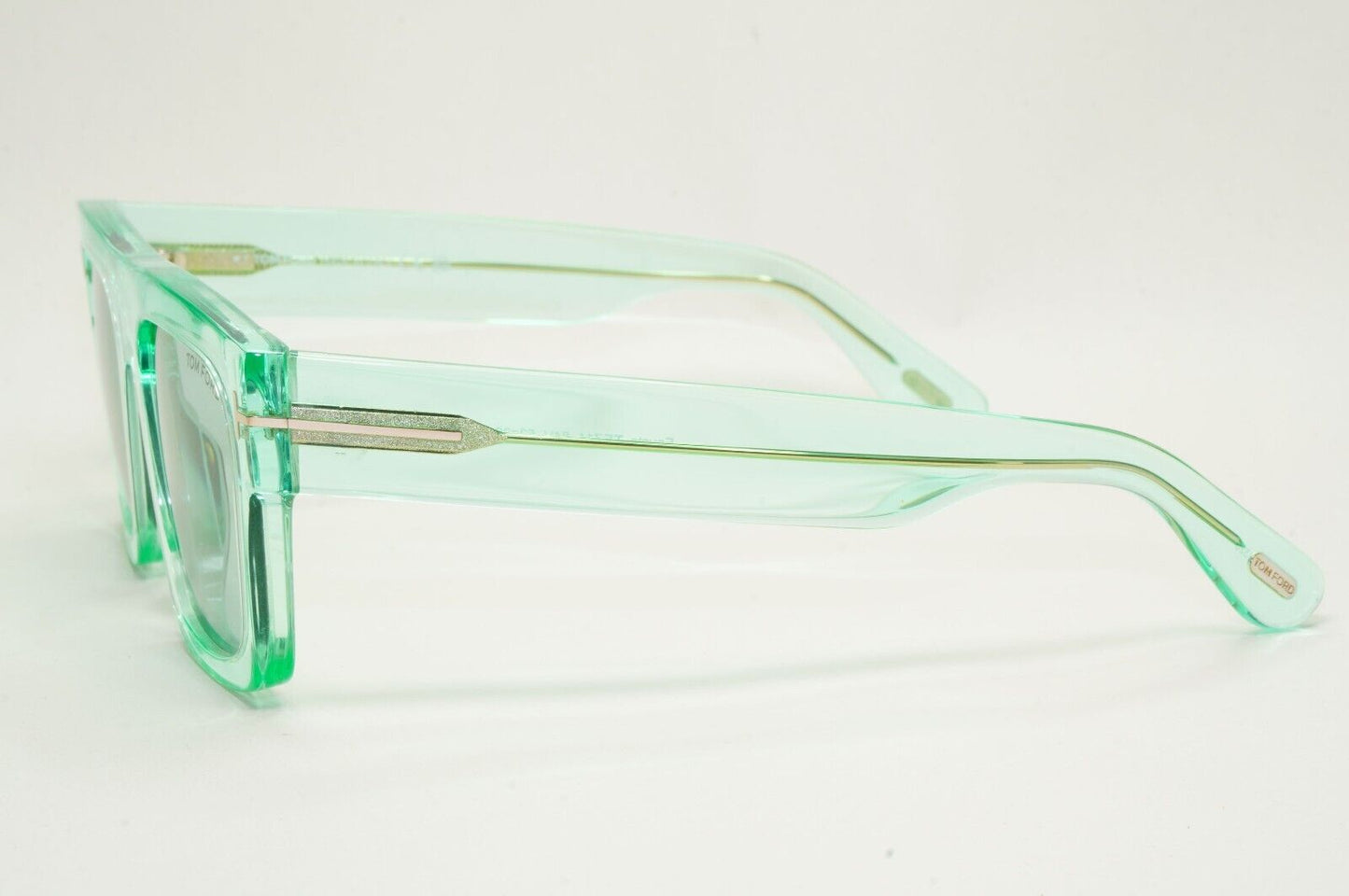 Tom Ford Sunglasses Fausto Transparent Green Blue Square FT0711 TF 711 84V 53mm