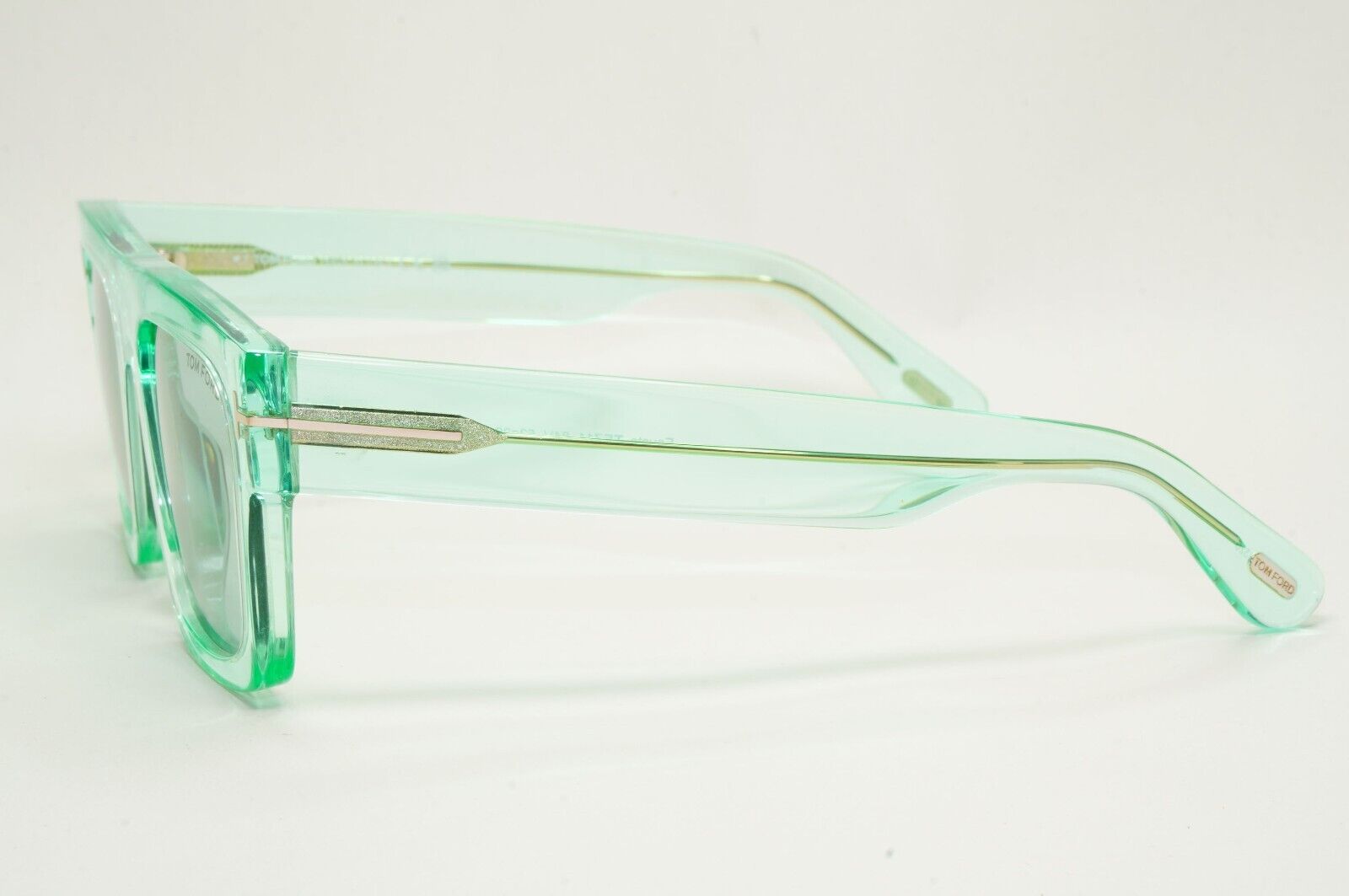 Tom Ford Sunglasses Fausto Transparent Green Blue Square FT0711 TF 711 84V 53mm