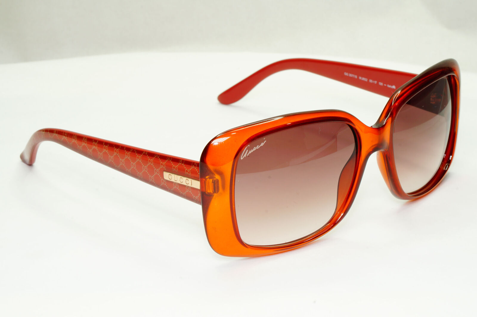 Gucci 2008 Sunglasses Monogram Vintage Brown Gradient GG 3577/S WJ8S2 130423