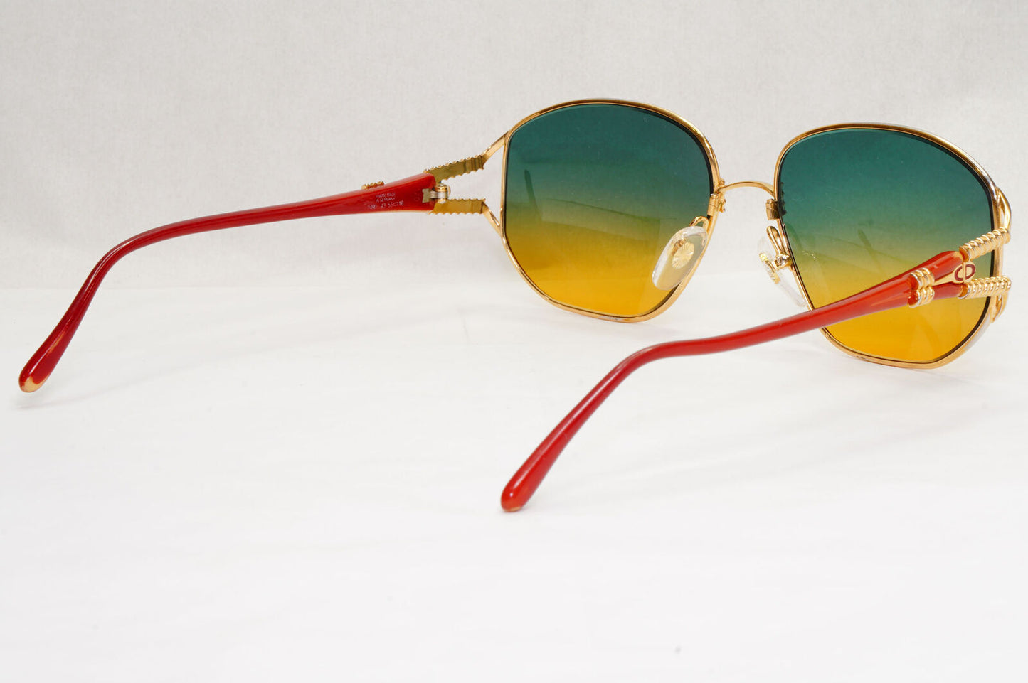 Dior Sunglasses Vintage 1990s Red Gold Green Brown Germany 2492 43 55mm 200124