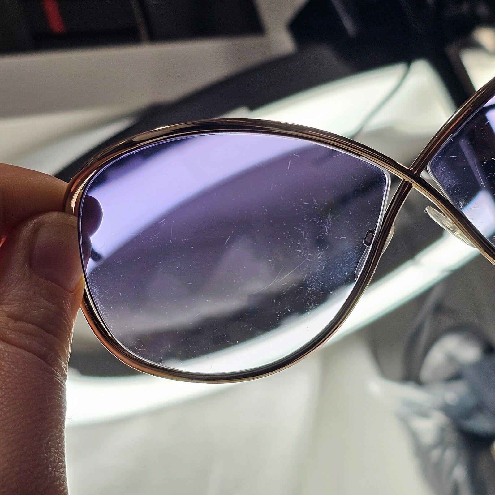 Tom Ford Sunglasses Miranda Gold Dark Purple Grey Gradient FT0130 TF 130 28B