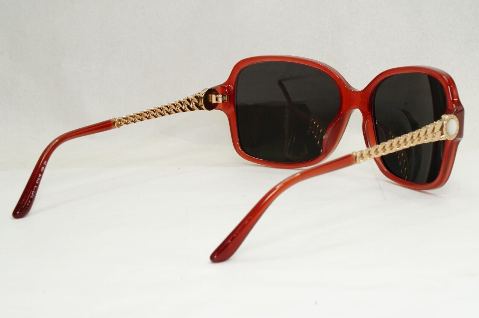 Bvlgari Sunglasses 2010 Vintage Gold Chain Mauve Brown 8125-H 5265/13 180324