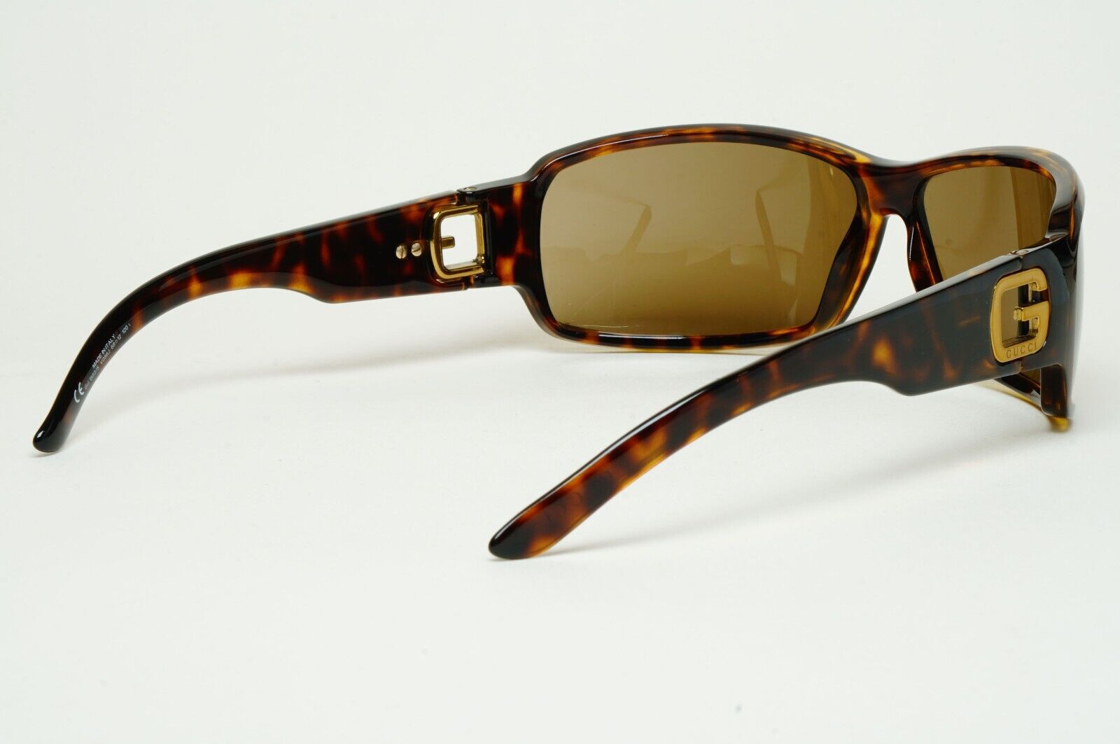 Gucci Sunglasses 2004 Vintage Brown Tortoise Wrap Retro GG 1583/S V086J 050225