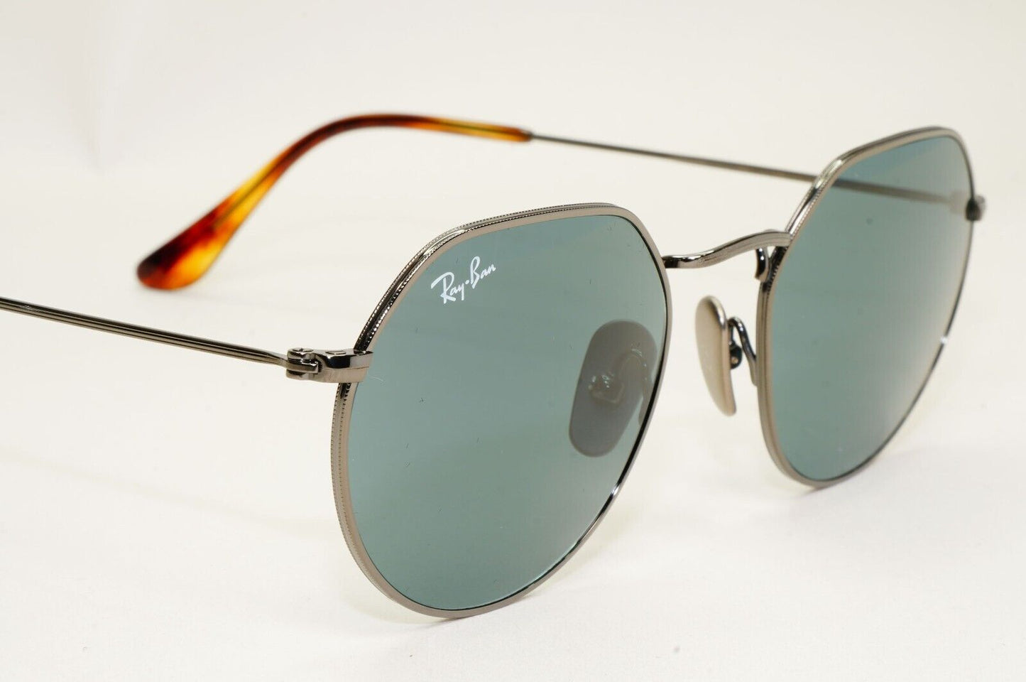 Ray-Ban Sunglasses Jack Titanium Gunmetal Blue Round RB 8165  9244/R5 51mm