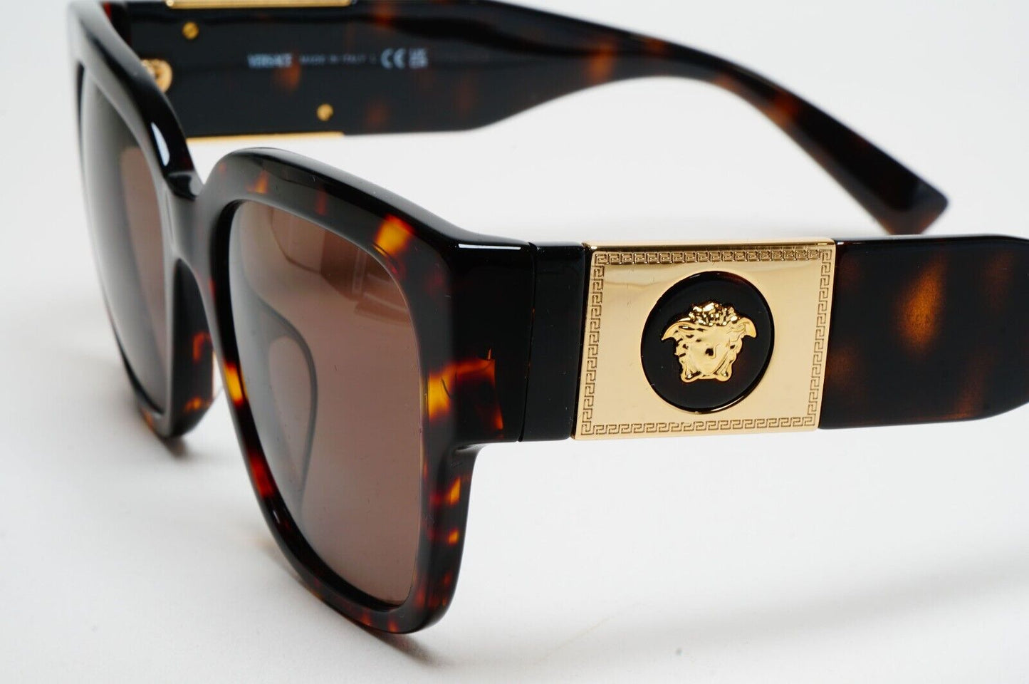 Versace Sunglasses Oversized Medusa Brown Tortoise Gold MOD VE 4437-U 108/73