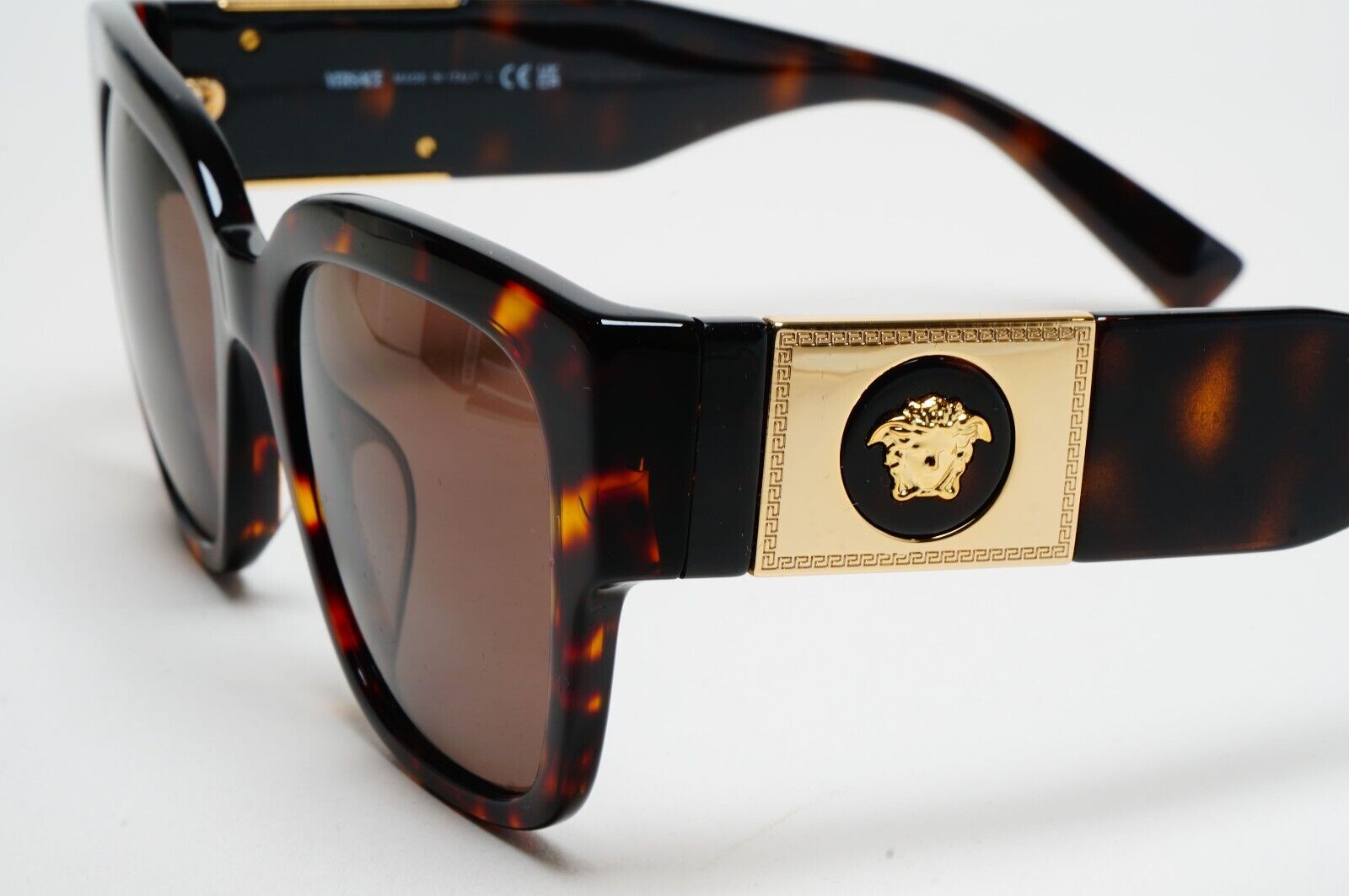 Versace Sunglasses Oversized Medusa Brown Tortoise Gold MOD VE 4437-U 108/73