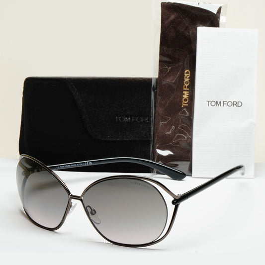 Tom Ford Sunglasses Carla Gunmetal Black Grey Gradient FT0157 TF 157 08B