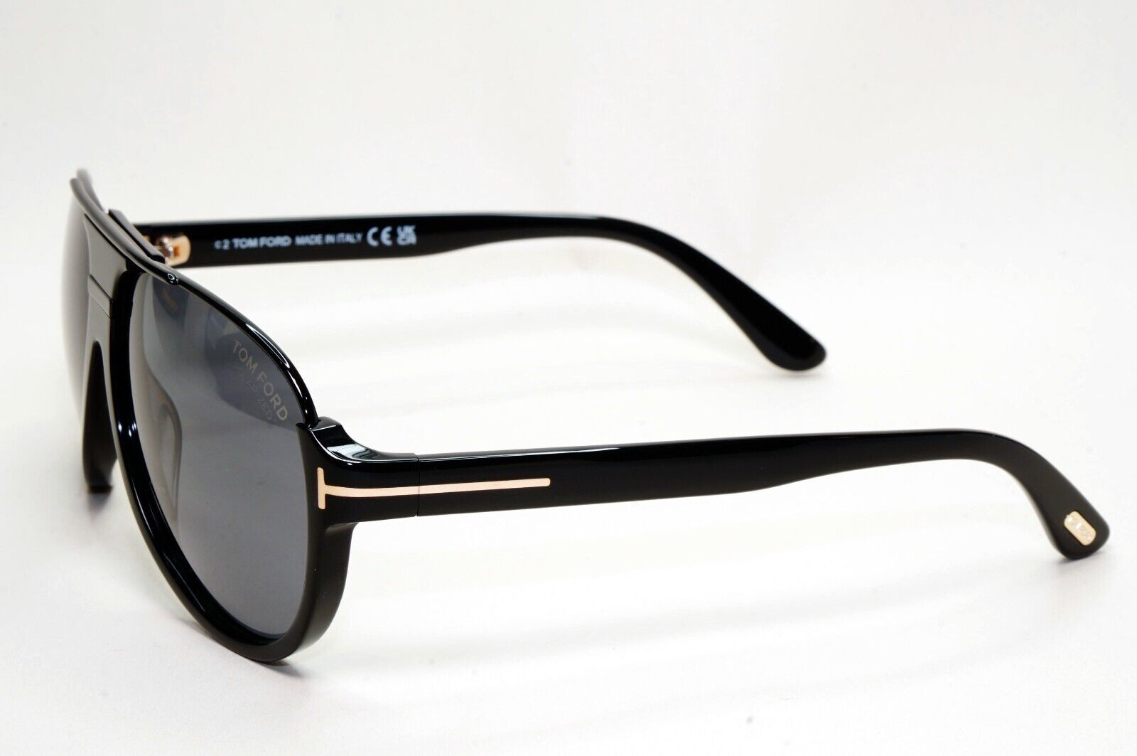 Tom Ford Sunglasses Polarised Black Pilot Gold FT0334 TF 334 Dimitry 01D 59mm