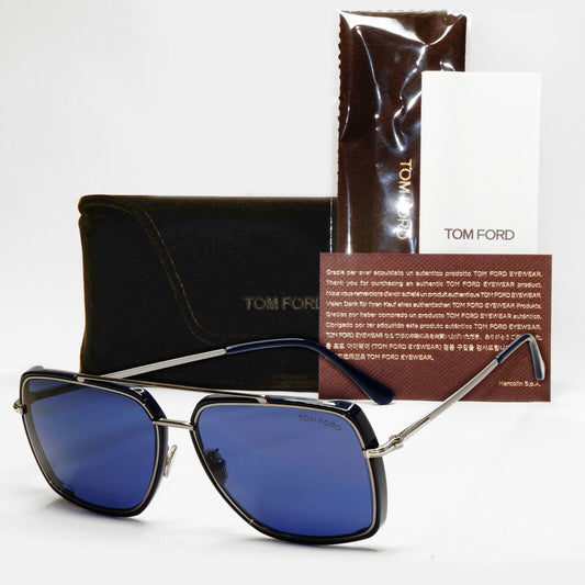 Tom Ford Sunglasses Lionel Dark Blue Silver Gunmetal FT0750-F TF 750-F 90V 62mm
