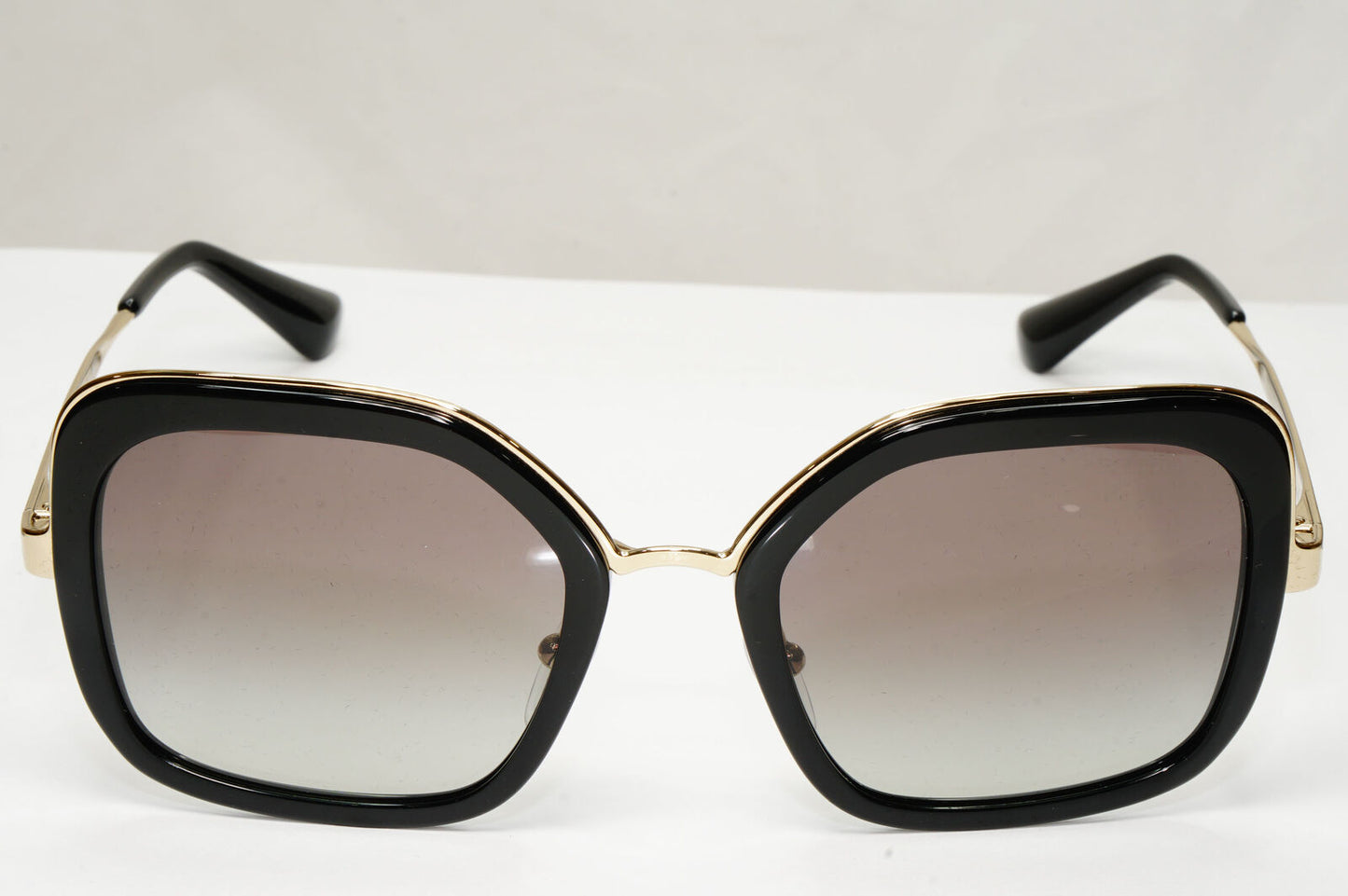 Prada Sunglasses Black Gold Square Grey Gradient PR57US SPR 57U 1AB-0A7