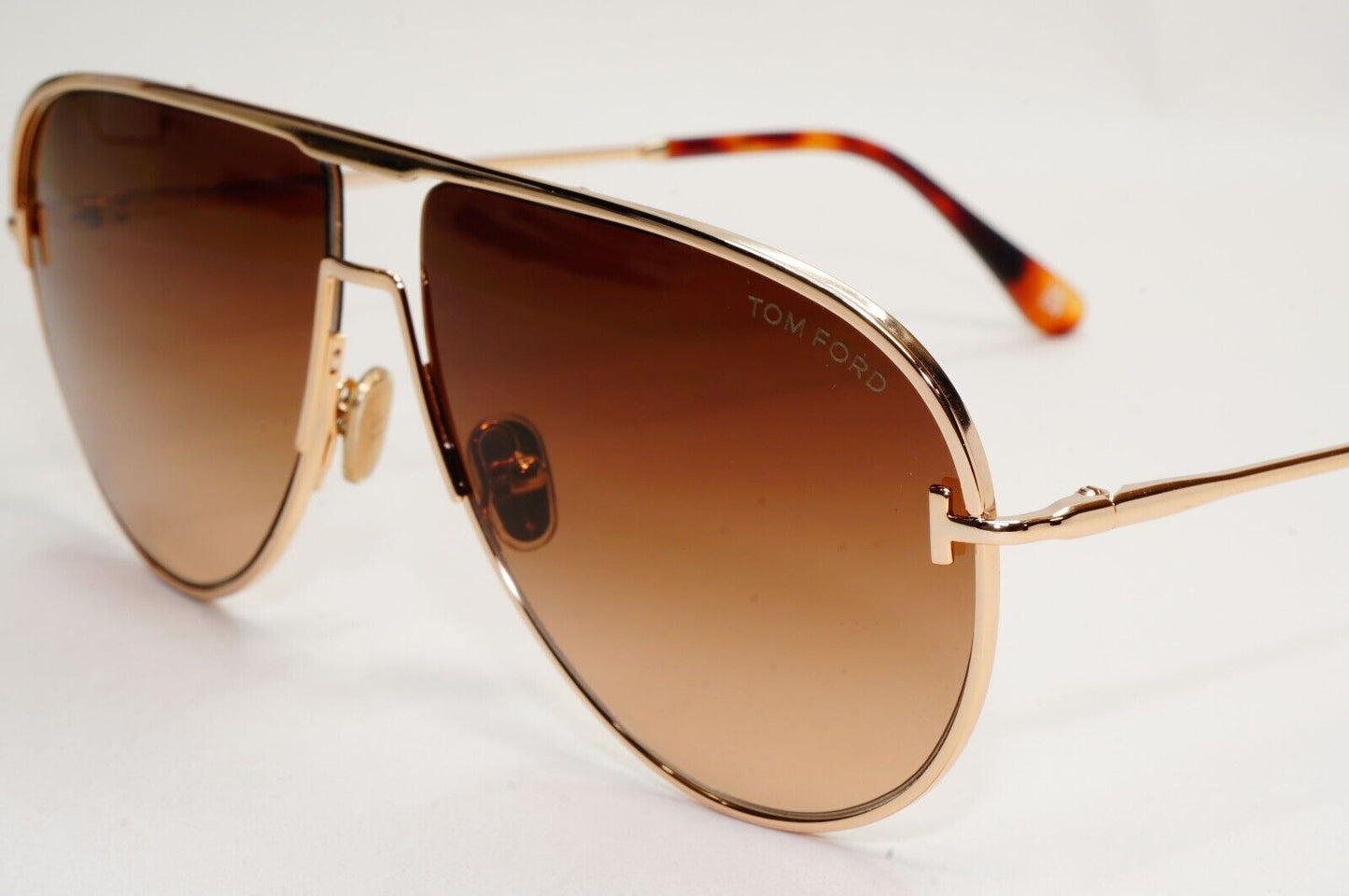 Tom Ford Sunglasses Theo Gold Brown Gradient Metal Pilot FT0924 TF 924 28F 60mm
