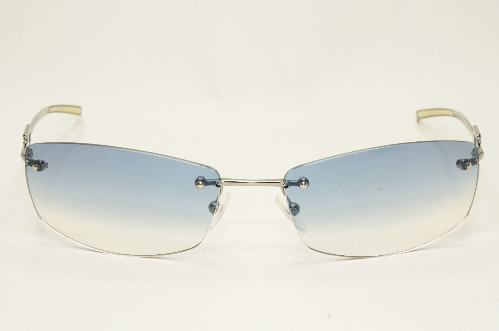 Gucci Sunglasses 1997 Vintage Rimless Silver Blue GG 1784/STRASS 6LBW1 031124