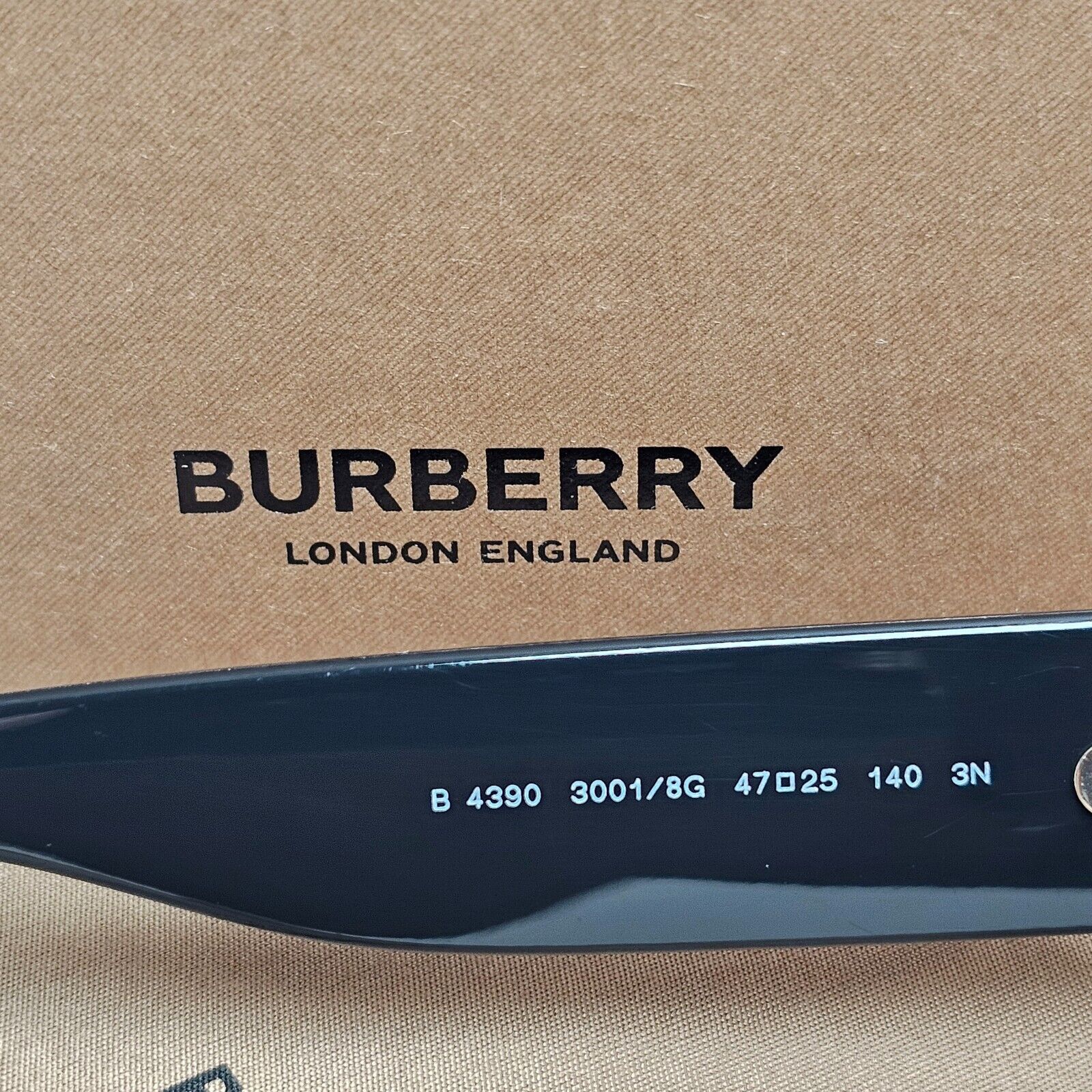 Burberry Sunglasses Meadow Black Gold Grey Gradient BE 4390 3001/8G 47mm