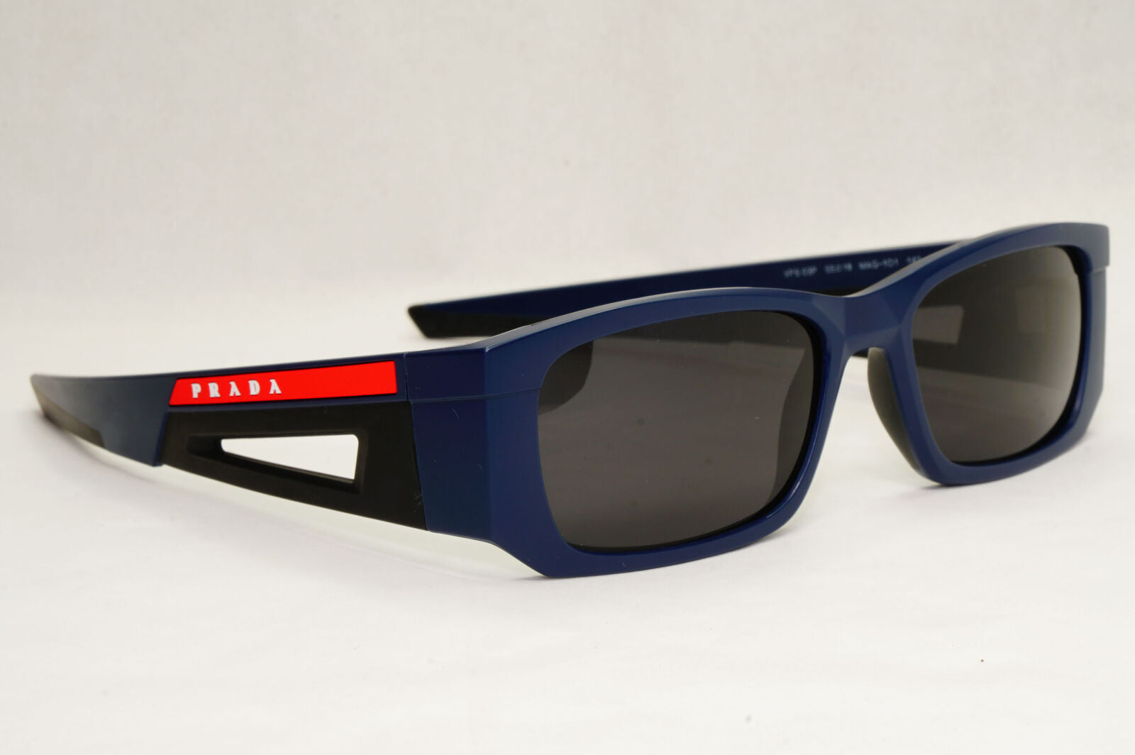 Prada Sunglasses Blue Black Red Linea Rossa Square Wrap PS03PV VPS 03P MAG-1O1