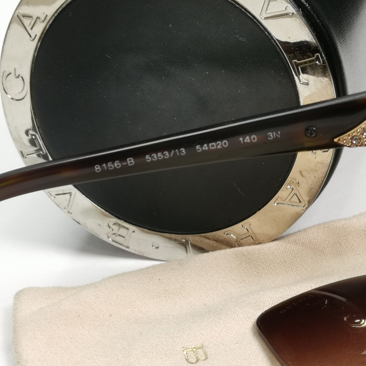 Bvlgari 2015 Sunglasses Brown Gold Diamante Cat Eye 8156-B 5353/13 030123