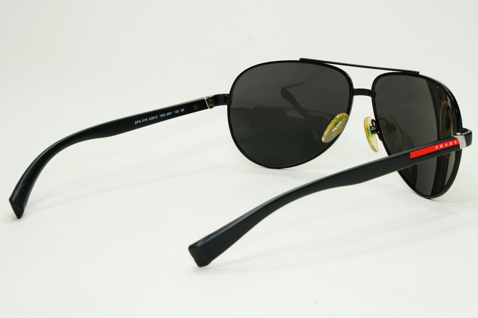 Prada Sunglasses 2012 Vintage Black Pilot PS51NS SPS 51N 1BO-3M1 63mm 120824