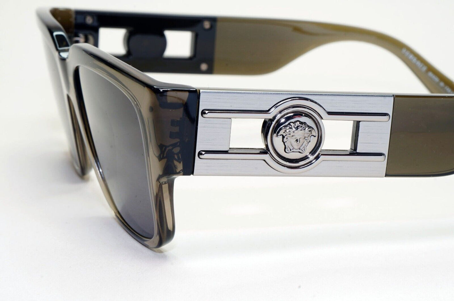Versace Sunglasses Brown Grey Transparent Square Black Medusa MOD VE 3350 5436