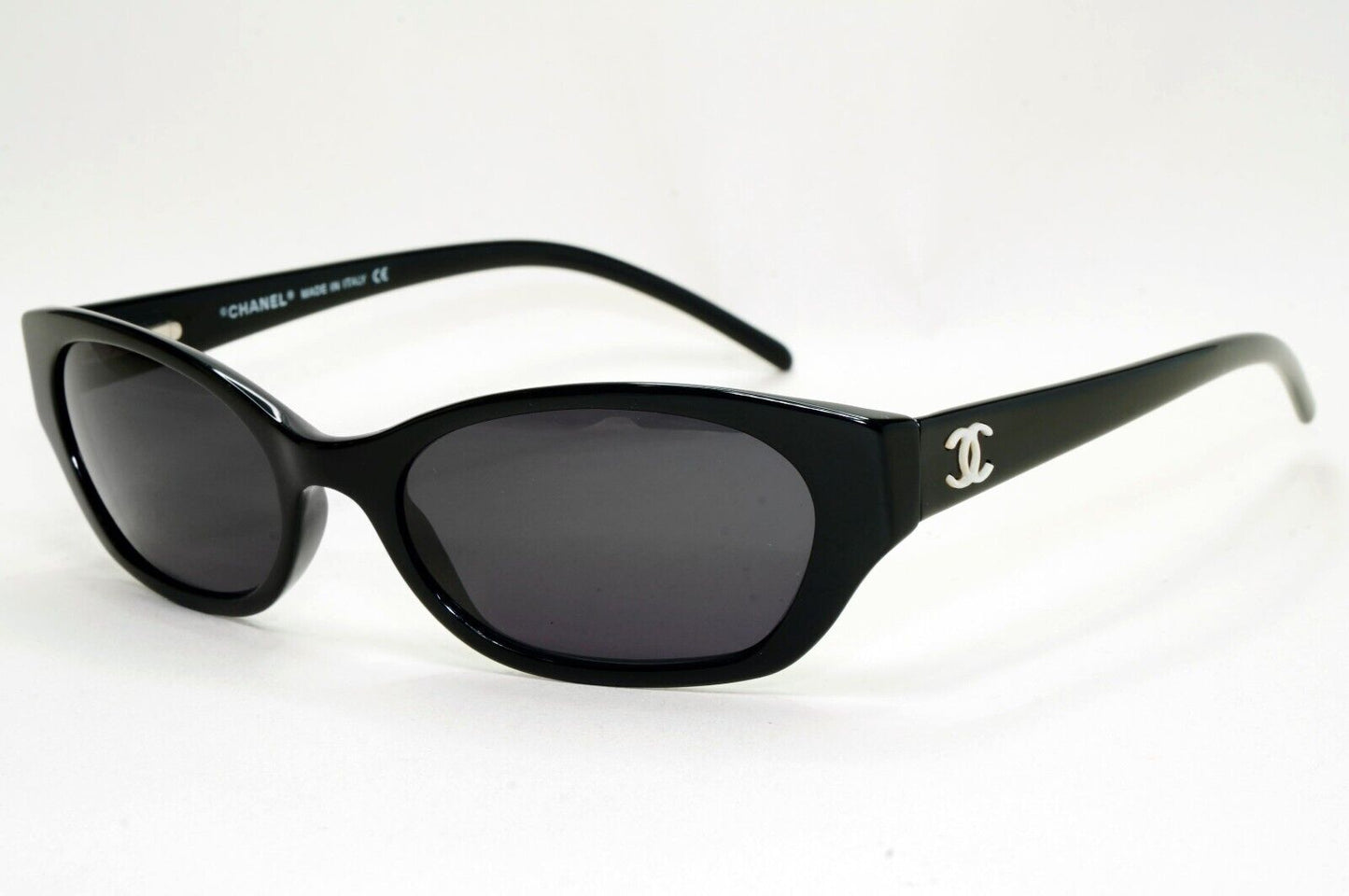 Chanel Sunglasses 2008 Vintage Black Mother of Pearl Small 5075-H c501/87 051124