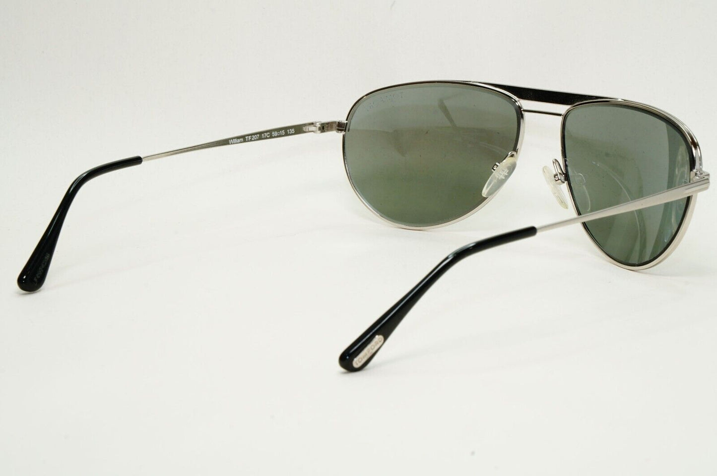 Tom Ford Sunglasses William Matte Paladium Silver Mirror Pilot FT0207 TF 207 17C