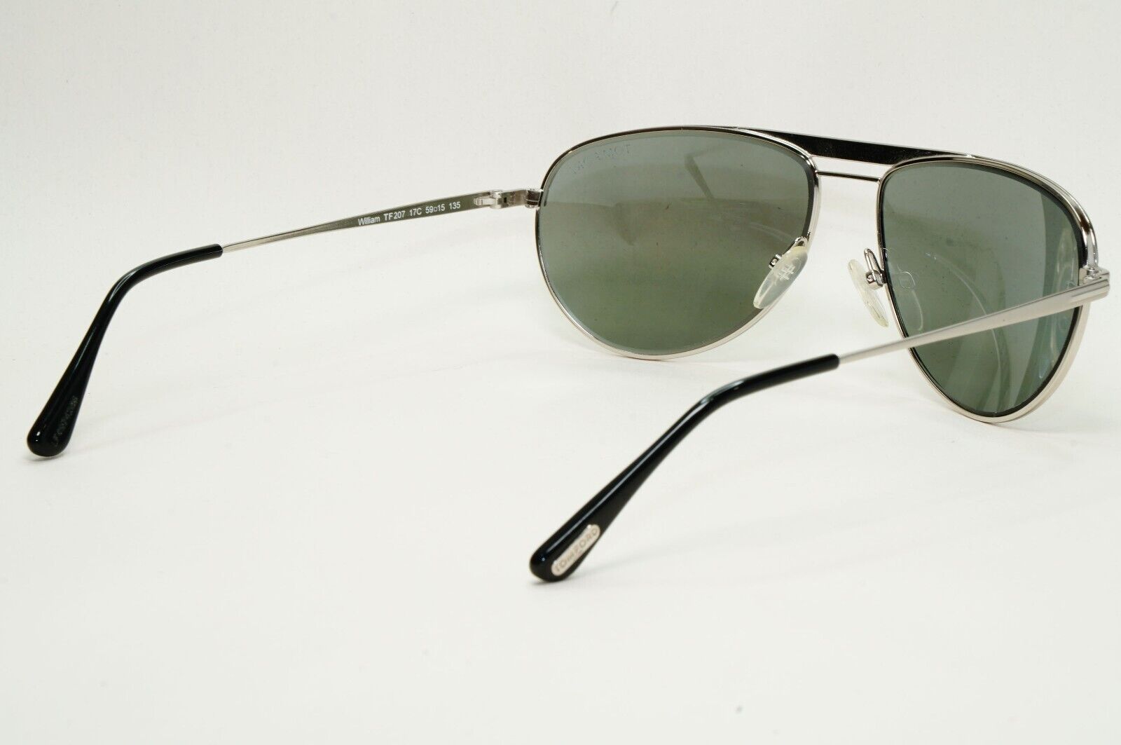 Tom Ford Sunglasses William Matte Paladium Silver Mirror Pilot FT0207 TF 207 17C
