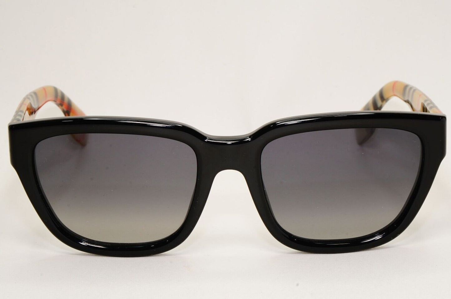 Burberry Sunglasses Polarised Plaid Black Brown Square Mammoth B 4277 3757/T3