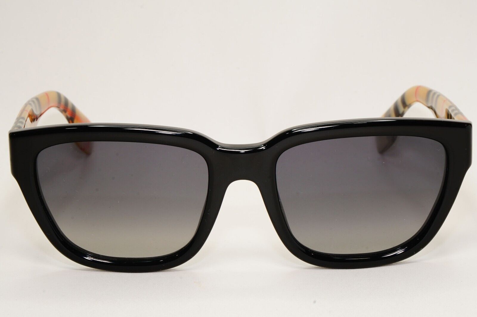 Burberry Sunglasses Polarised Plaid Black Brown Square Mammoth B 4277 3757/T3